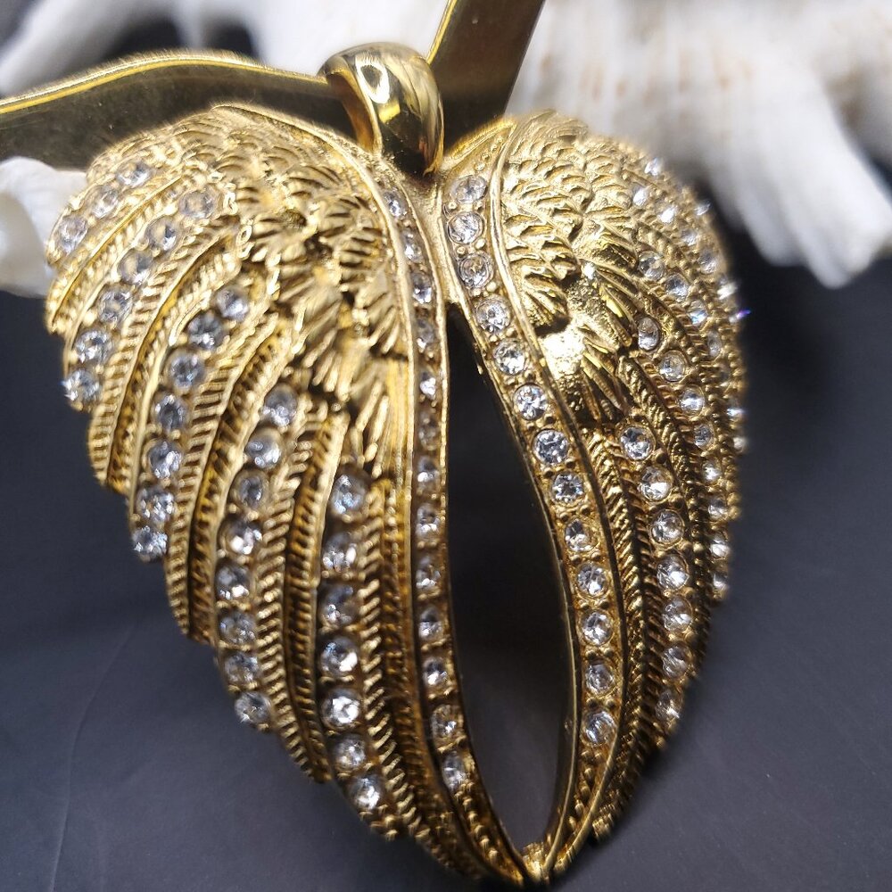 Gorgeous Gold Stainless Steel Wings with Rhinestones OR Nefertiti Chokers